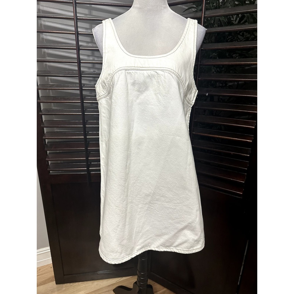 Frame Micro Flame Denim White Mini Dress - Picture 2 of 9